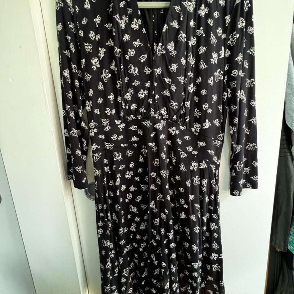 French Connection Floral V Neck Dress